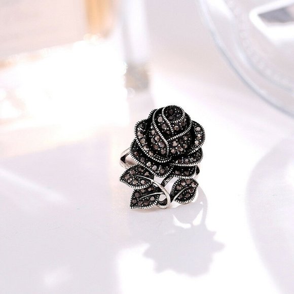 Gorgeous Rose Ring 925 Silver Filled  New - Picture 5 of 6